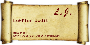 Leffler Judit névjegykártya
